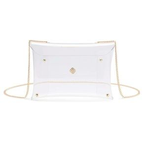 Kendra Scott • Clear Stadium Crossbody Bag in Gold